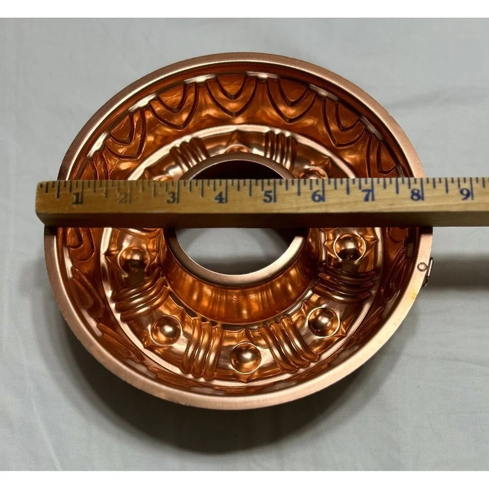 Vintage Copper Toned Aluminum Jello Cake Molds Set of 3 Wall Decor Kitchenware